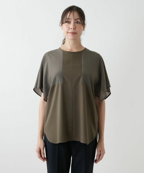 Leilian PLUS HOUSE / レリアンプラスハウス カットソー | 切替スリーブカットソー【プラス企画】 | 詳細7