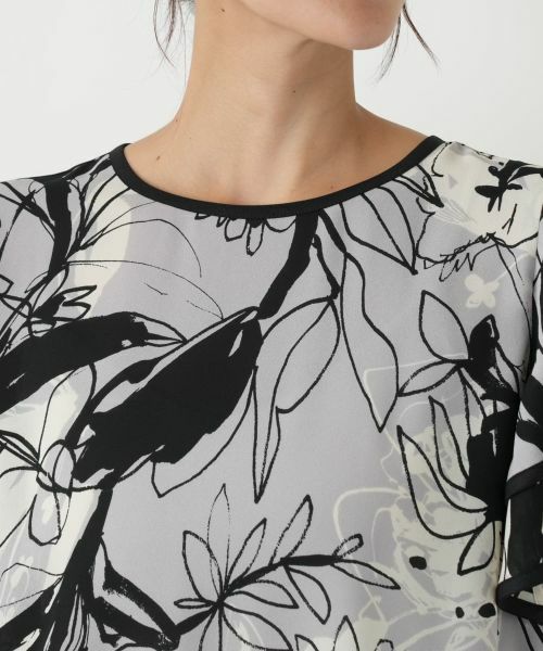 Leilian PLUS HOUSE / レリアンプラスハウス シャツ・ブラウス | ティアードスリーブプリントブラウス | 詳細10