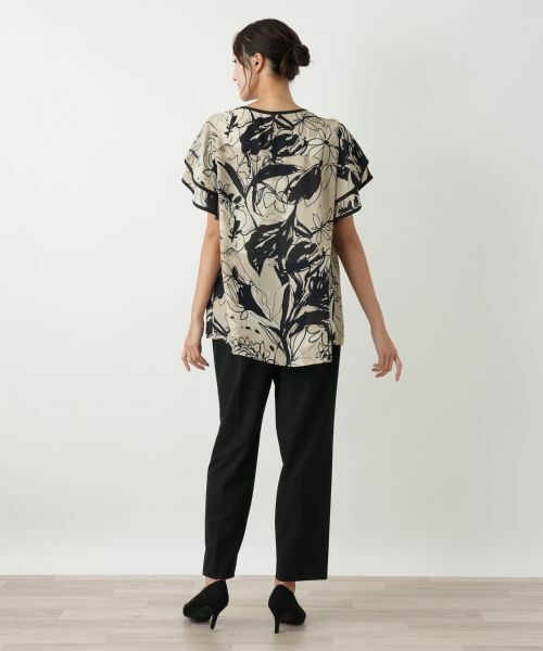 Leilian PLUS HOUSE / レリアンプラスハウス シャツ・ブラウス | ティアードスリーブプリントブラウス | 詳細3