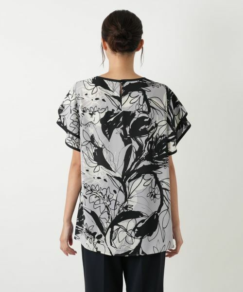 Leilian PLUS HOUSE / レリアンプラスハウス シャツ・ブラウス | ティアードスリーブプリントブラウス | 詳細9