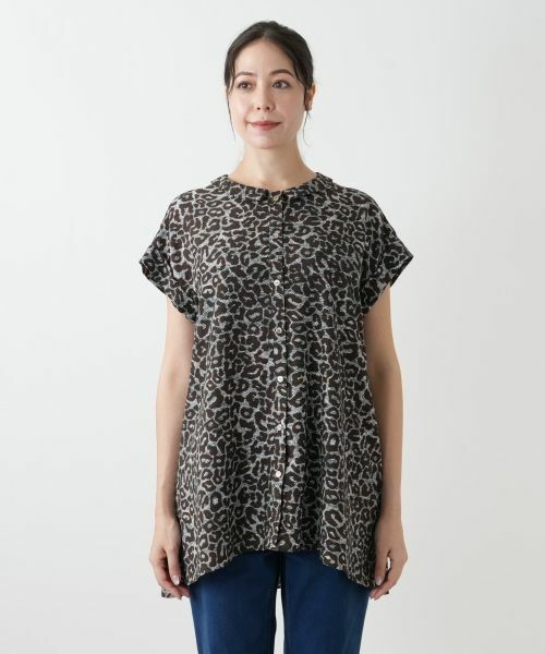 Leilian PLUS HOUSE / レリアンプラスハウス シャツ・ブラウス | レオパードフレアブラウス【プラス企画】 | 詳細4
