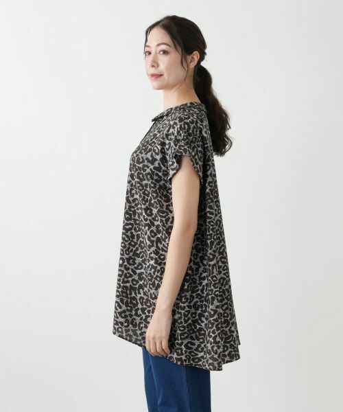 Leilian PLUS HOUSE / レリアンプラスハウス シャツ・ブラウス | レオパードフレアブラウス【プラス企画】 | 詳細5