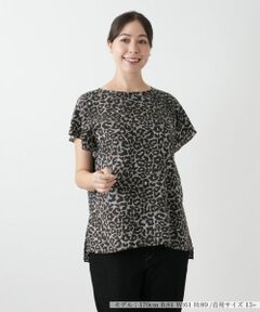 Leilian PLUS HOUSE / レリアンプラスハウス シャツ・ブラウス | レオパードブラウス【プラス企画】