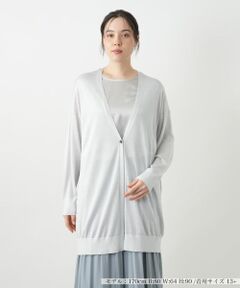 Leilian PLUS HOUSE / レリアンプラスハウス カーディガン・ボレロ | ラメロングカーディガン【BOURGE】