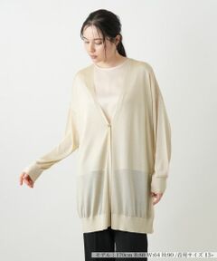 Leilian PLUS HOUSE / レリアンプラスハウス カーディガン・ボレロ | ラメロングカーディガン【BOURGE】