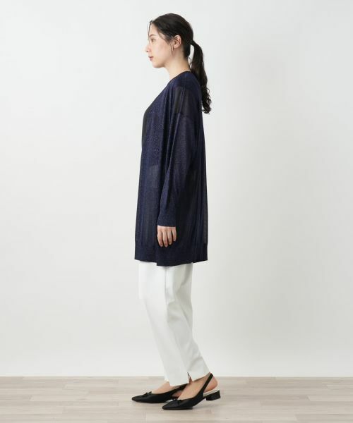 Leilian PLUS HOUSE / レリアンプラスハウス カーディガン・ボレロ | ラメロングカーディガン【BOURGE】 | 詳細5