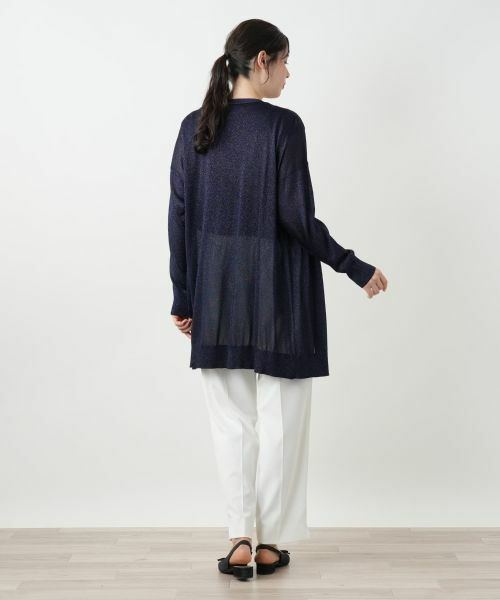 Leilian PLUS HOUSE / レリアンプラスハウス カーディガン・ボレロ | ラメロングカーディガン【BOURGE】 | 詳細6