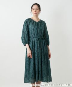 Leilian PLUS HOUSE / レリアンプラスハウス ドレス | プリントフレアワンピース【BOURGE】