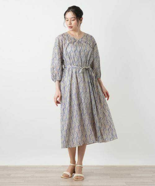 Leilian PLUS HOUSE / レリアンプラスハウス ドレス | プリントフレアワンピース【BOURGE】 | 詳細4
