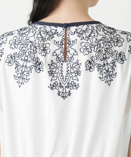 Leilian PLUS HOUSE / レリアンプラスハウス ドレス | 刺繍フレンチスリーブワンピース【BOURGE】 | 詳細11