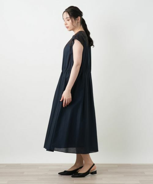 Leilian PLUS HOUSE / レリアンプラスハウス ドレス | 刺繍フレンチスリーブワンピース【BOURGE】 | 詳細2