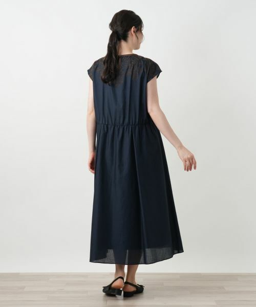 Leilian PLUS HOUSE / レリアンプラスハウス ドレス | 刺繍フレンチスリーブワンピース【BOURGE】 | 詳細3