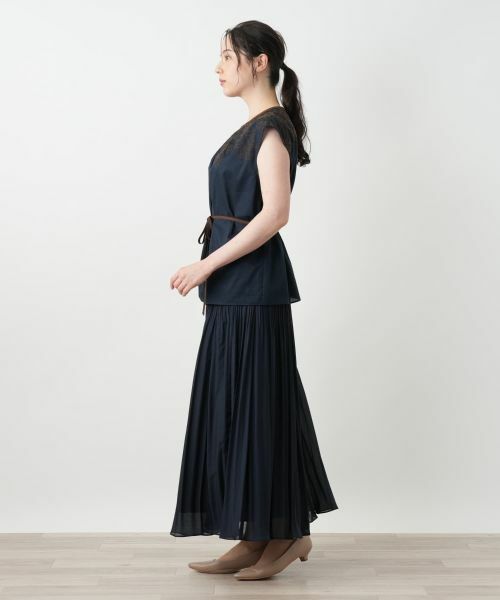 Leilian PLUS HOUSE / レリアンプラスハウス シャツ・ブラウス | 刺繍フレンチスリーブブラウス【BOURGE】 | 詳細2