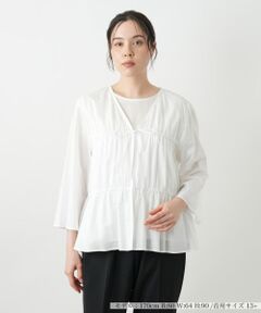 Leilian PLUS HOUSE / レリアンプラスハウス シャツ・ブラウス | Vネックブラウス【BOURGE】