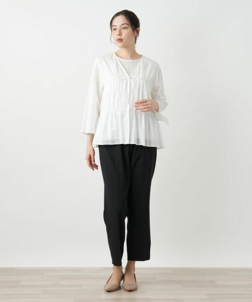 Leilian PLUS HOUSE / レリアンプラスハウス シャツ・ブラウス | Vネックブラウス【BOURGE】 | 詳細1