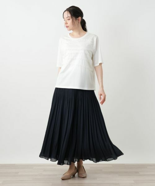 Leilian PLUS HOUSE / レリアンプラスハウス カットソー | リボンボーダーカットソー【BOURGE】 | 詳細4