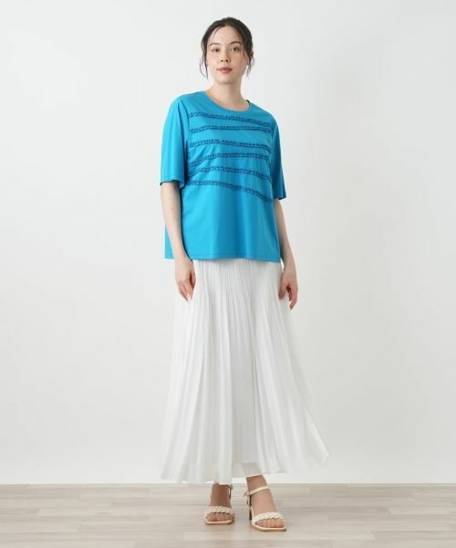 Leilian PLUS HOUSE / レリアンプラスハウス カットソー | リボンボーダーカットソー【BOURGE】 | 詳細7