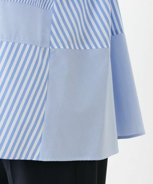 Leilian PLUS HOUSE / レリアンプラスハウス シャツ・ブラウス | ストライプ切替ブラウス【MUSE BY ROCHAS Premiere】 | 詳細10