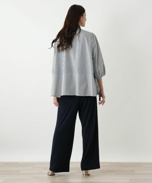 Leilian PLUS HOUSE / レリアンプラスハウス シャツ・ブラウス | ストライプ切替ブラウス【MUSE BY ROCHAS Premiere】 | 詳細15