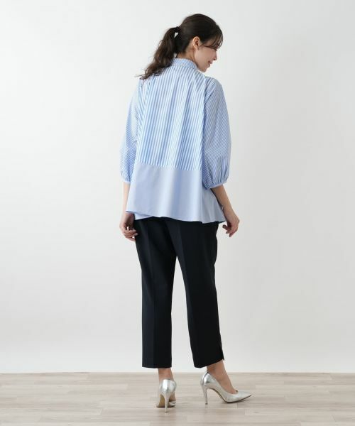 Leilian PLUS HOUSE / レリアンプラスハウス シャツ・ブラウス | ストライプ切替ブラウス【MUSE BY ROCHAS Premiere】 | 詳細3