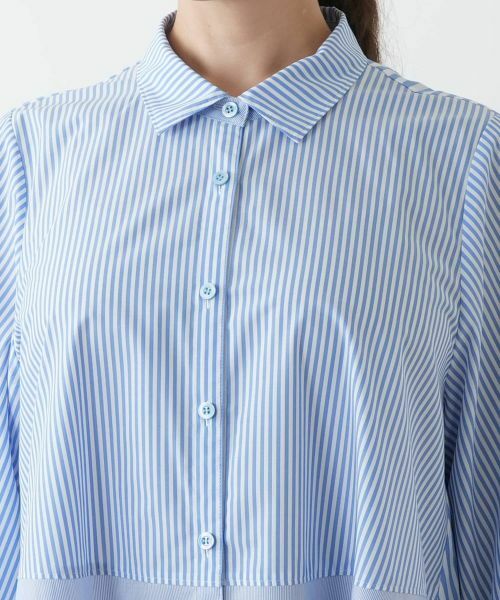 Leilian PLUS HOUSE / レリアンプラスハウス シャツ・ブラウス | ストライプ切替ブラウス【MUSE BY ROCHAS Premiere】 | 詳細7