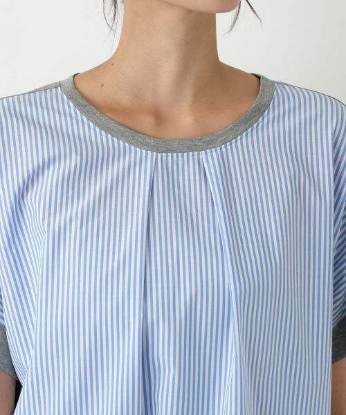 Leilian PLUS HOUSE / レリアンプラスハウス カットソー | ストライプ切替カットソー【MUSE BY ROCHAS Premiere】 | 詳細11