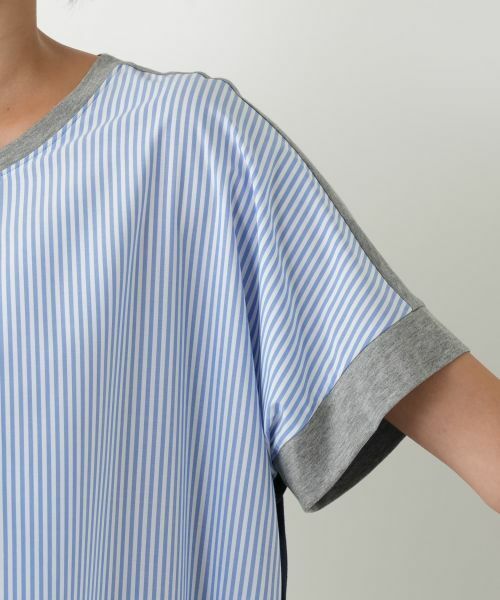 Leilian PLUS HOUSE / レリアンプラスハウス カットソー | ストライプ切替カットソー【MUSE BY ROCHAS Premiere】 | 詳細13