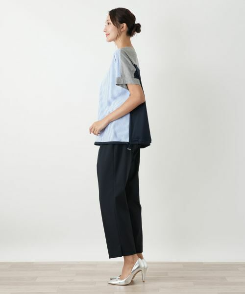 Leilian PLUS HOUSE / レリアンプラスハウス カットソー | ストライプ切替カットソー【MUSE BY ROCHAS Premiere】 | 詳細5