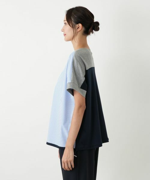 Leilian PLUS HOUSE / レリアンプラスハウス カットソー | ストライプ切替カットソー【MUSE BY ROCHAS Premiere】 | 詳細9