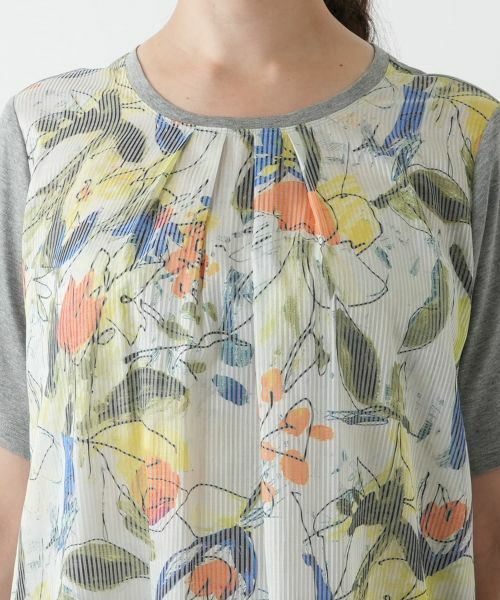 Leilian PLUS HOUSE / レリアンプラスハウス カットソー | プリント切替カットソー【MUSE BY ROCHAS Premiere】 | 詳細7