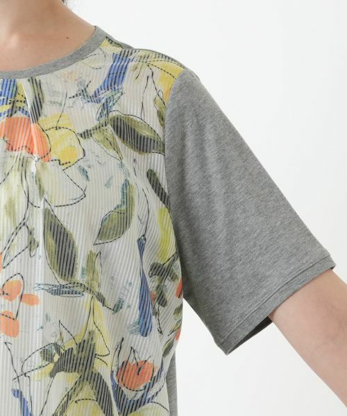 Leilian PLUS HOUSE / レリアンプラスハウス カットソー | プリント切替カットソー【MUSE BY ROCHAS Premiere】 | 詳細9