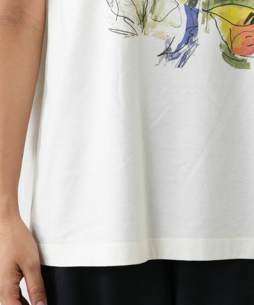 Leilian PLUS HOUSE / レリアンプラスハウス カットソー | 異素材切替プリントTシャツ【MUSE BY ROCHAS Premiere】 | 詳細10