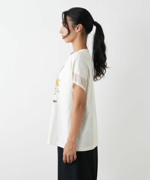 Leilian PLUS HOUSE / レリアンプラスハウス カットソー | 異素材切替プリントTシャツ【MUSE BY ROCHAS Premiere】 | 詳細5