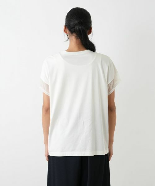 Leilian PLUS HOUSE / レリアンプラスハウス カットソー | 異素材切替プリントTシャツ【MUSE BY ROCHAS Premiere】 | 詳細6