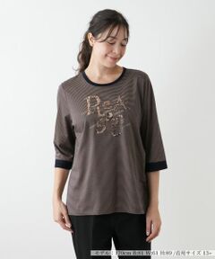 Leilian PLUS HOUSE / レリアンプラスハウス カットソー | ボーダーカットソー【MUSE BY ROCHAS Premiere】