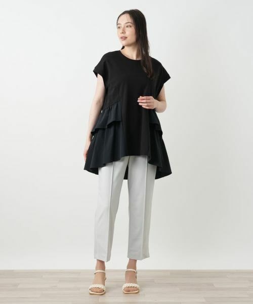 Leilian PLUS HOUSE / レリアンプラスハウス カットソー | ティアード切替チュニック【プラス企画】 | 詳細1