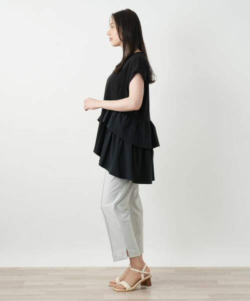 Leilian PLUS HOUSE / レリアンプラスハウス カットソー | ティアード切替チュニック【プラス企画】 | 詳細2