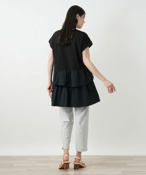 Leilian PLUS HOUSE / レリアンプラスハウス カットソー | ティアード切替チュニック【プラス企画】 | 詳細3