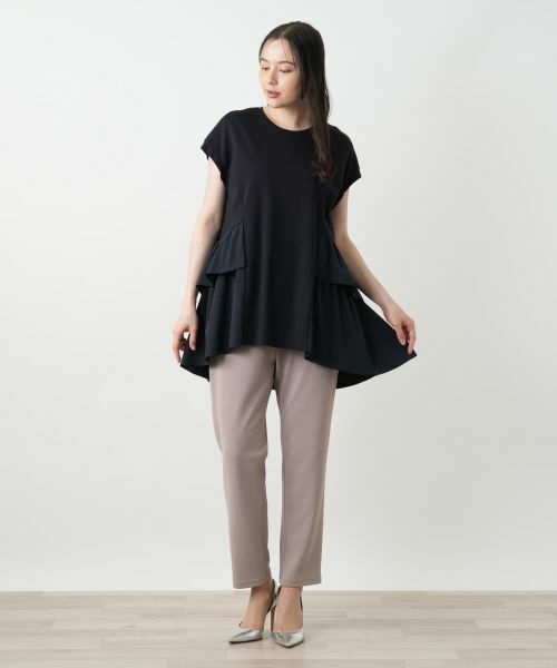 Leilian PLUS HOUSE / レリアンプラスハウス カットソー | ティアード切替チュニック【プラス企画】 | 詳細4