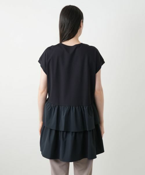 Leilian PLUS HOUSE / レリアンプラスハウス カットソー | ティアード切替チュニック【プラス企画】 | 詳細9
