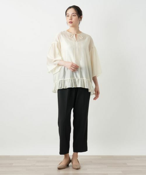 Leilian PLUS HOUSE / レリアンプラスハウス シャツ・ブラウス | ペプラムブラウス【BOURGE】 | 詳細1