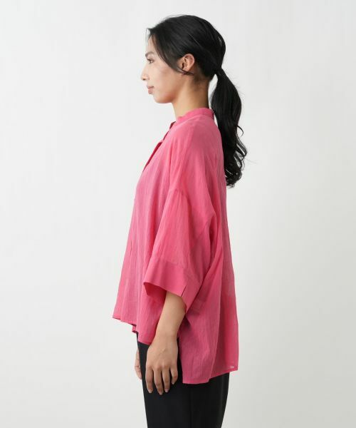 Leilian PLUS HOUSE / レリアンプラスハウス シャツ・ブラウス | シアーバンドカラーシャツ【BOURGE】 | 詳細11