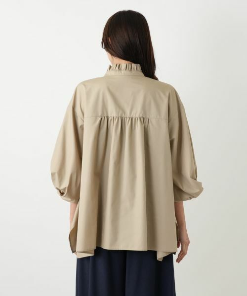 Leilian PLUS HOUSE / レリアンプラスハウス シャツ・ブラウス | フリルネックボリュームスリーブブラウス【NEMIKA】 | 詳細15
