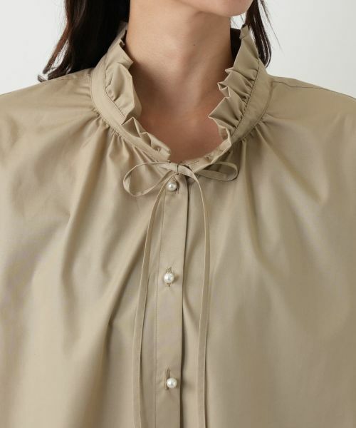 Leilian PLUS HOUSE / レリアンプラスハウス シャツ・ブラウス | フリルネックボリュームスリーブブラウス【NEMIKA】 | 詳細16