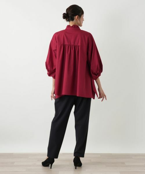 Leilian PLUS HOUSE / レリアンプラスハウス シャツ・ブラウス | フリルネックボリュームスリーブブラウス【NEMIKA】 | 詳細6