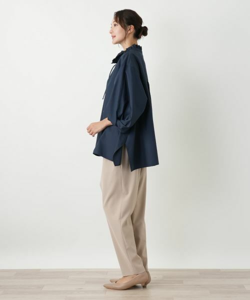 Leilian PLUS HOUSE / レリアンプラスハウス シャツ・ブラウス | フリルネックボリュームスリーブブラウス【NEMIKA】 | 詳細8