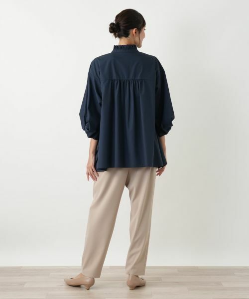 Leilian PLUS HOUSE / レリアンプラスハウス シャツ・ブラウス | フリルネックボリュームスリーブブラウス【NEMIKA】 | 詳細9