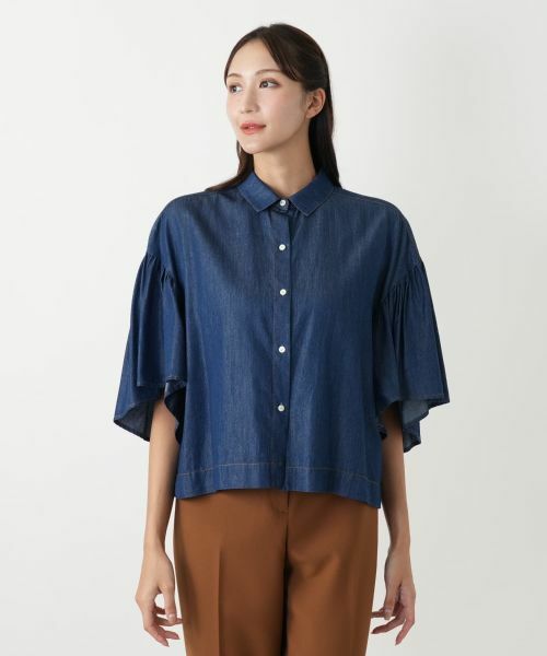 Leilian PLUS HOUSE / レリアンプラスハウス シャツ・ブラウス | ワイドスリーブブラウス【NEMIKA】 | 詳細4