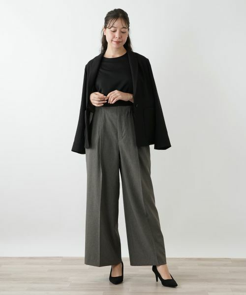 Leilian PLUS HOUSE / レリアンプラスハウス その他パンツ | センタープレスワイドパンツ【NEMIKA】 | 詳細10