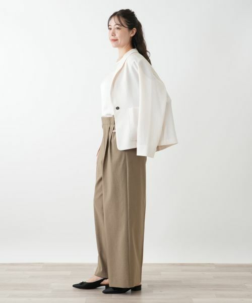 Leilian PLUS HOUSE / レリアンプラスハウス その他パンツ | センタープレスワイドパンツ【NEMIKA】 | 詳細2